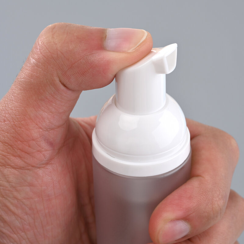 1 szt. Plastikowa butelka z pompką tworzącą pianę 50ML do wielokrotnego napełniania pustego pojemnik na kosmetyki do mycia mydła szampon pieniący się butelka podróżna do makijażu