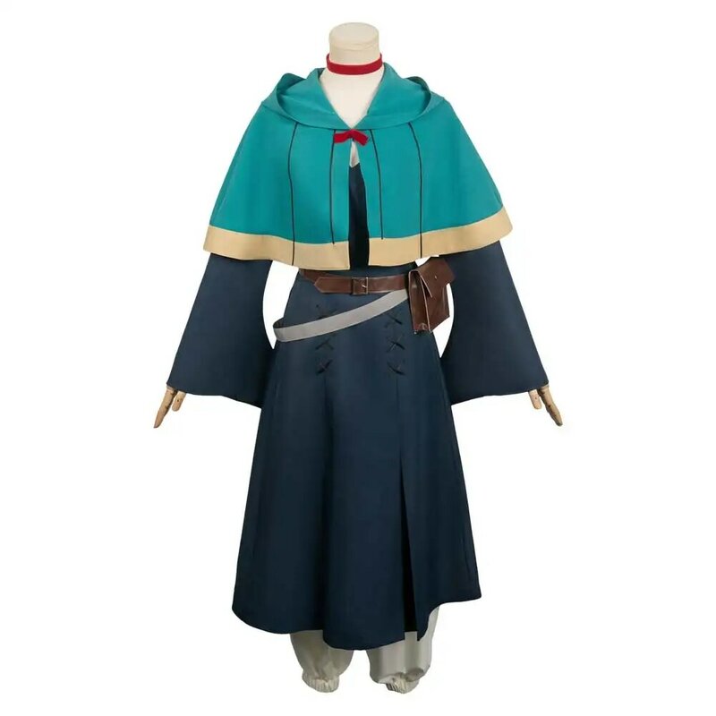 Marcille Cosplay Izutsumi Costume Dress Cape Anime Delicious in Dungeon Clothes outfit Halloween Carnival Party travestimento Suit