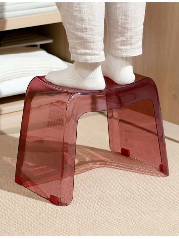 욕실 의자 홈 가구 투명 PCTG 플라스틱 신발 의자 디자이너 Antiskid 노인 샤워 목욕 의자 좌석 성인을위한