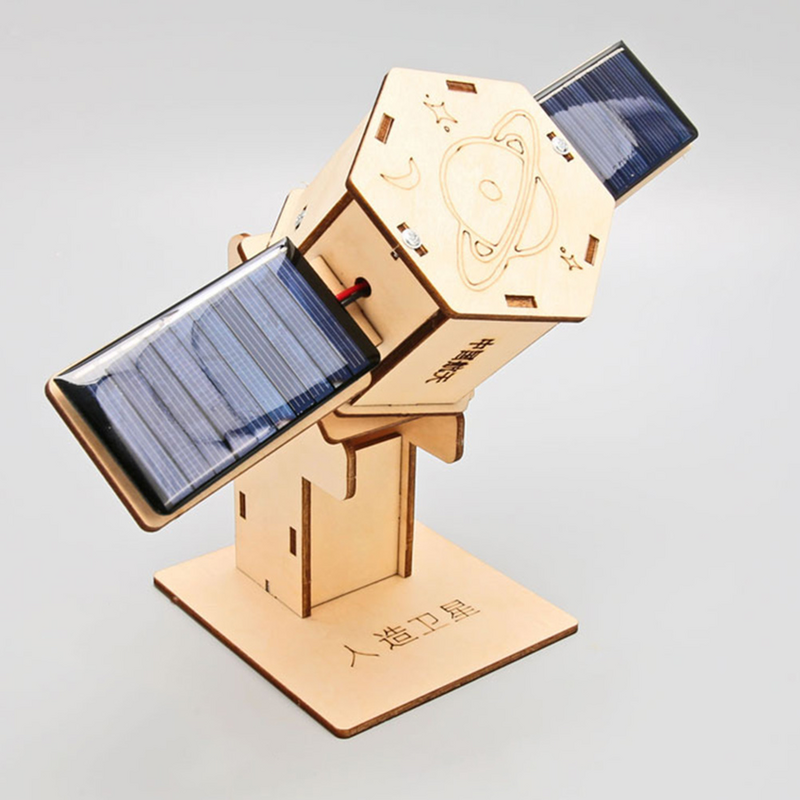 Esperimento scientifico elettrico giocattoli per bambini Satellite solare regalo di compleanno per bambini