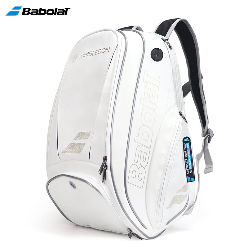 Babolat-mochila De tenis para hombre y mujer, bolsa De almacenamiento duradera De color oro blanco, 2 paquetes, PU, Squash De pádel, accesorios para zapatos, 2021