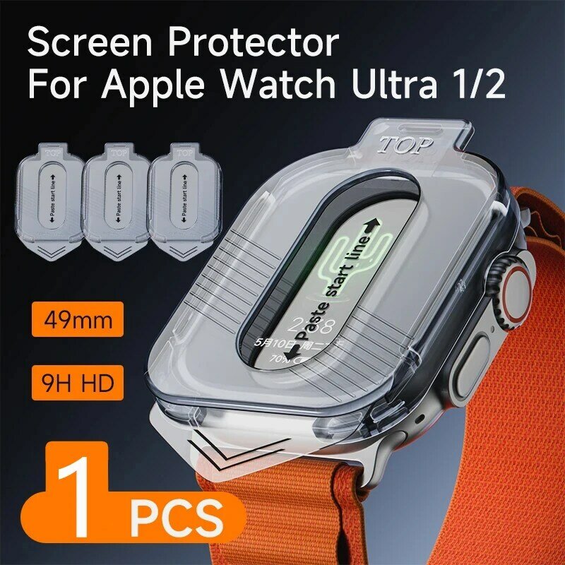 1 szt. Wysokiej rozdzielczości 9H hartowanego szkła Smartwatch ochraniacz ekranu do Apple Watch Ultra 2 49mm