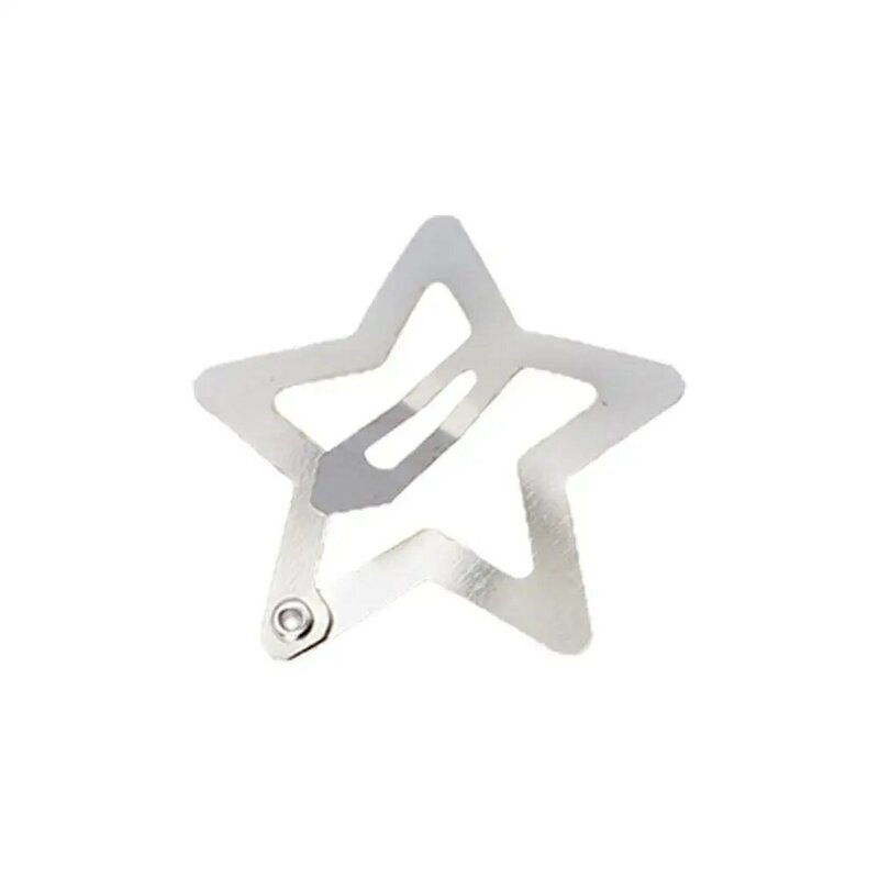 1 Stuks Veelzijdige Ster Haar Clip Ins Metal Sweet Cool Pentagram Zilver Sweet Metal Clip Bb Haarspeld Clip Star Mini S N5q2