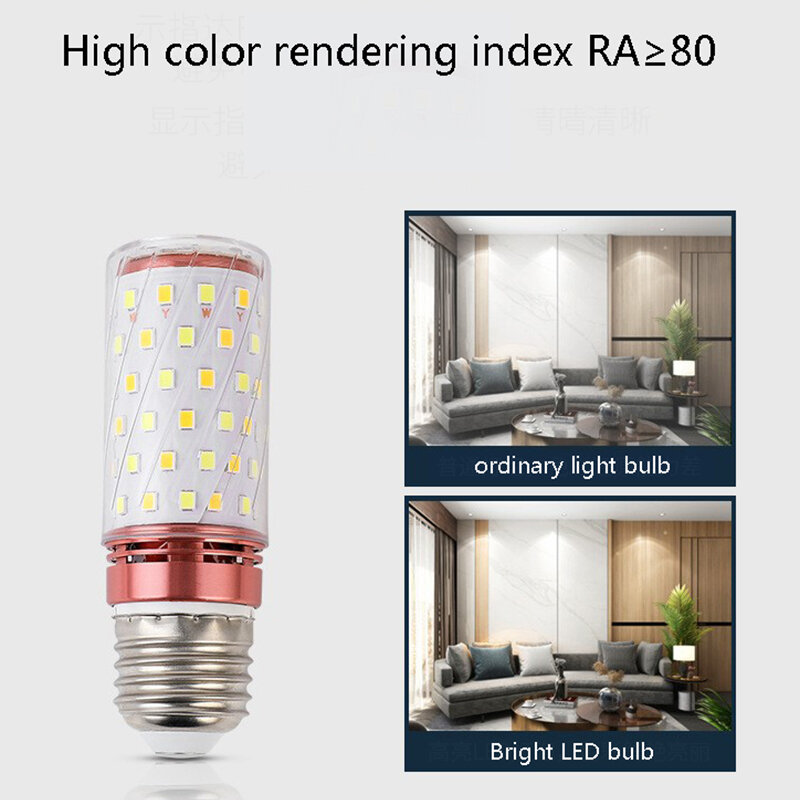 E27 E14 lampu LED dekorasi rumah, bohlam tempat lilin LED 12W 16W SMD2835