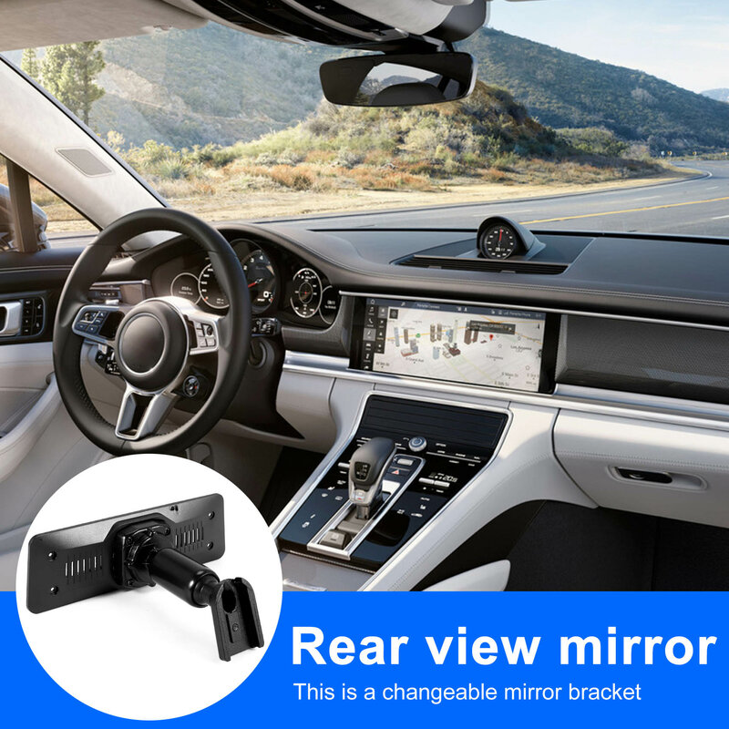 กระจกมองหลังภายในรถ1X แผ่นหลังวงเล็บยึดแผงด้านหลังสำหรับรถยนต์ DVR