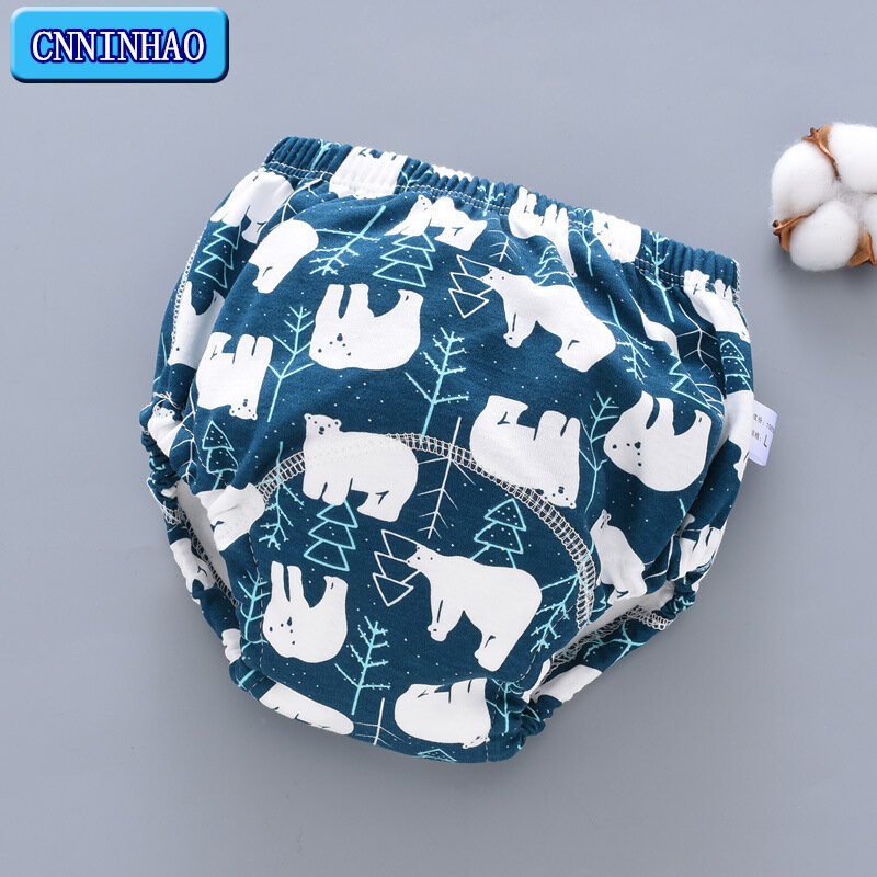 Hot 6 warstwy wodoodporne wielokrotnego użytku bawełniane spodnie treningowe dla niemowląt niemowlę krótka bielizna tkaniny pielucha dla niemowląt pieluchy majtki dla dzieci