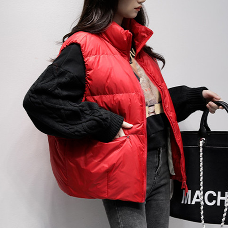 겨울 파카 2024 따뜻한 조끼, 여성 민소매 재킷, 가볍고 따뜻한 조끼, 다운 조끼, 여성 민소매 코트, 두꺼운 조끼 상의