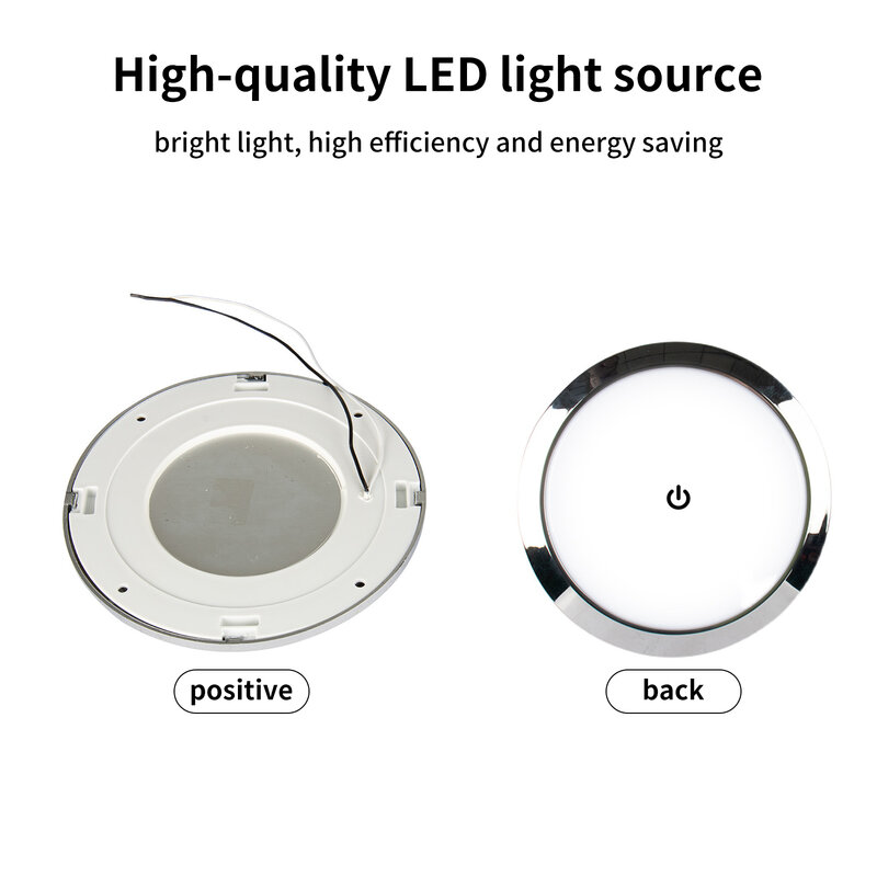 12V RV Interior Ceiling LED Light With Switch 5W Car Interior Led Round Light RV Indoor Roof Lamp For Camper Caravan Boat