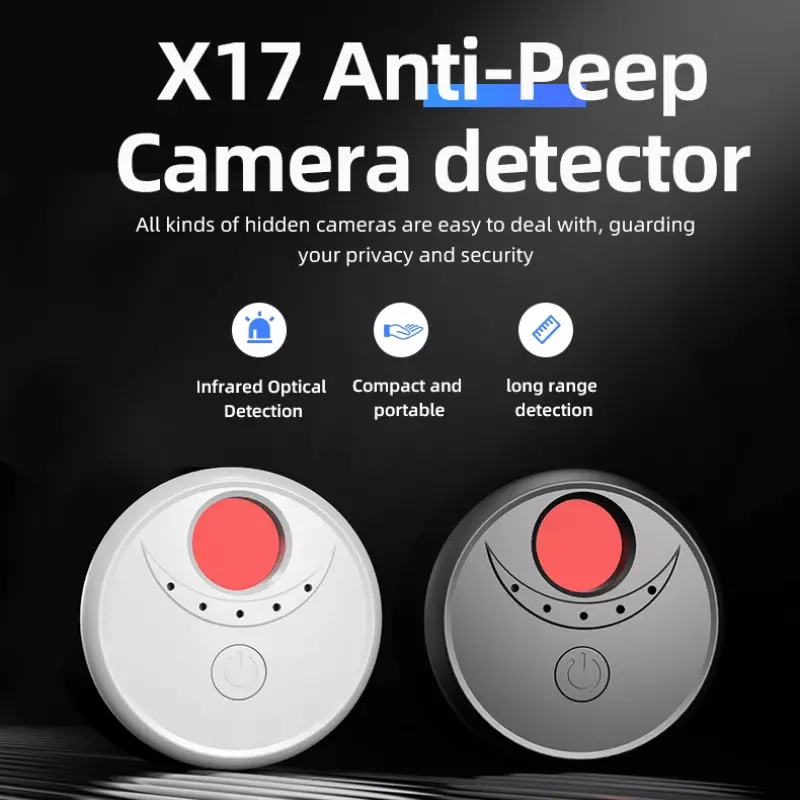كاشف كاميرا بالأشعة تحت الحمراء مضاد للتلصص مع تقنية الأشعة تحت الحمراء ، وظائف سهلة الاستخدام ، X17