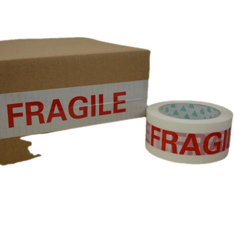 Ruban adhésif d'emballage fragile, produit personnalisé, boîte de sécurité, emballage de colis, ruban d'étanchéité avec logo