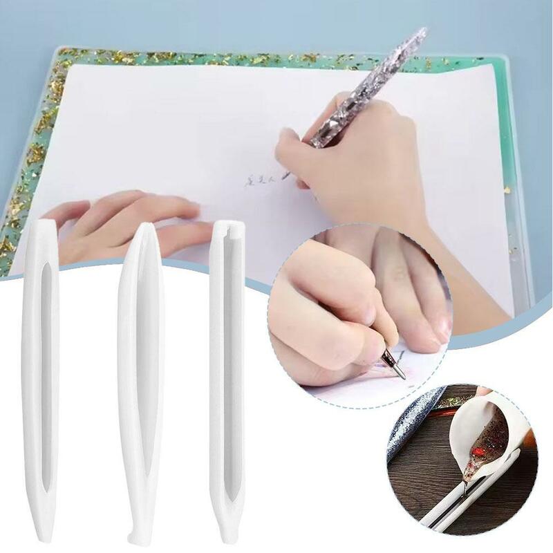 Clear Pen DIY Silicone Mold Epoxy Resin Refill Jewelry Casting Learning Writing Office Ballpoint Pen Filling Making Supplies