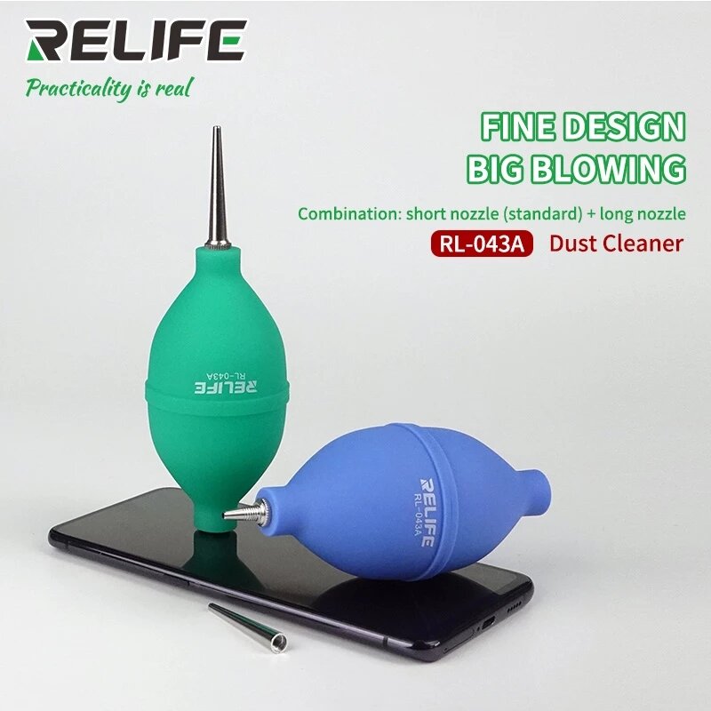 Relife RL-043A-limpiador de polvo 2 en 1 para reparación de teléfono, soplador de aire, bolígrafo de limpieza de polvo para teléfono, PCB, PC, teclado, cámara, limpieza de lentes