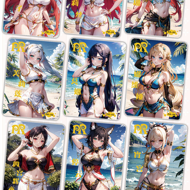 2024 bogini historia kwiatowa dziewczyna kolekcja kart Sexy pudełko piękne kolorowe uwiedzenie pudełko planszowe do handlu kartami Anime Acg