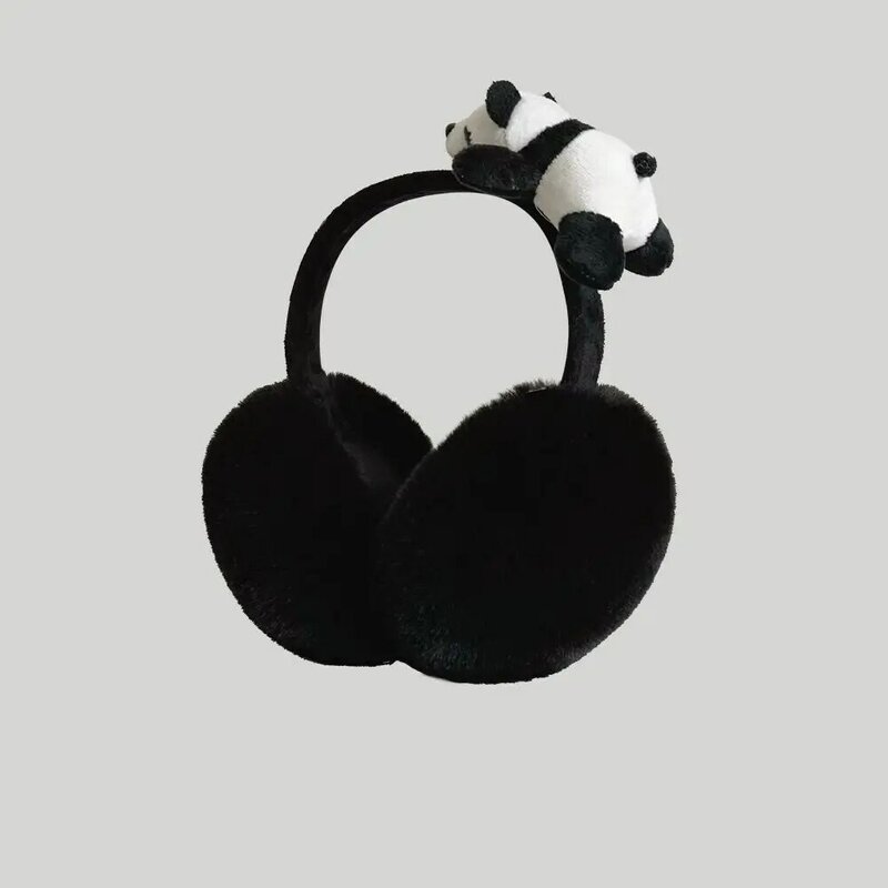 Cuffia per l'orecchio peluche paraorecchie Panda carino paraorecchie pieghevoli pieghevoli antivento addensare paraorecchie invernale ragazza