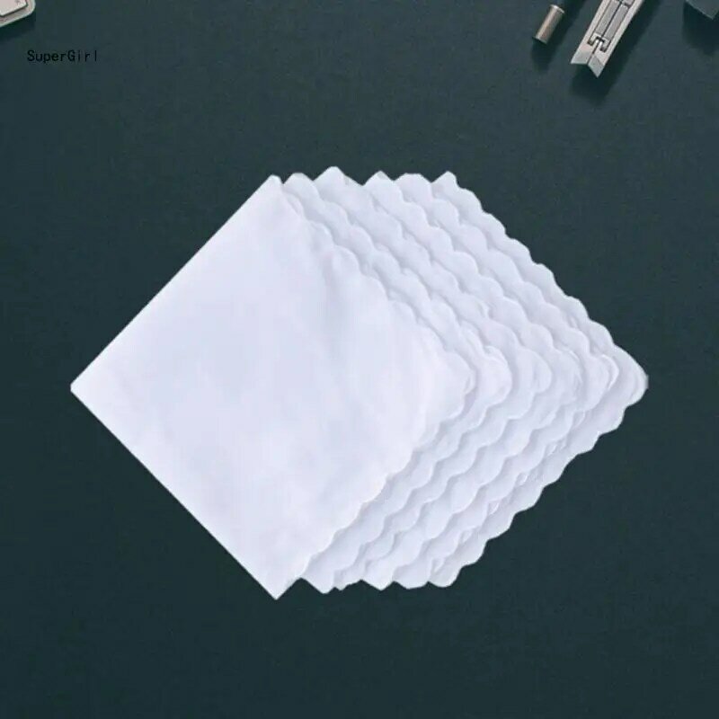Witte kleur pochet witte zakdoek voor mannen bruiloft zakelijke benodigdheden J78E