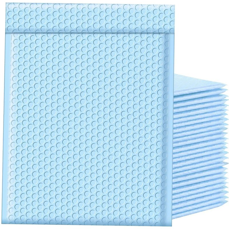 Bubble Packaging Self Blue Envelopes Seal Shipping Mailers 100 Pcs Mailing for Business Small Padded