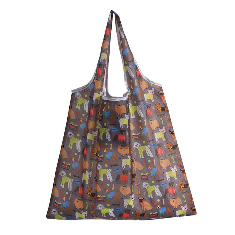 Симпатичная Цветочная сумка-тоут с мультяшным принтом, Экологически чистая вместительная сумка, сумка для хранения, квадратная сумка