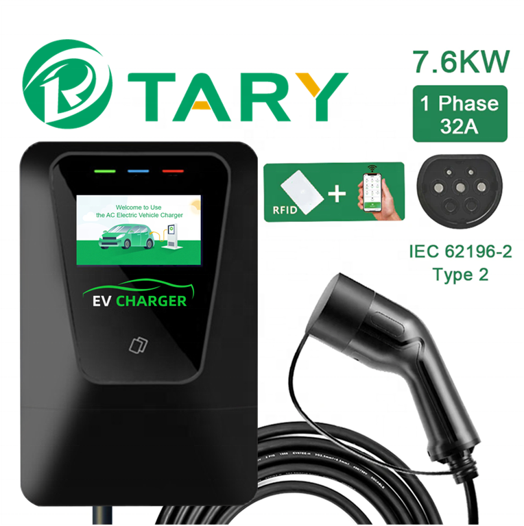 11kw trifase AC 16Amp ev caricabatterie wallbox station tipo 2 spina