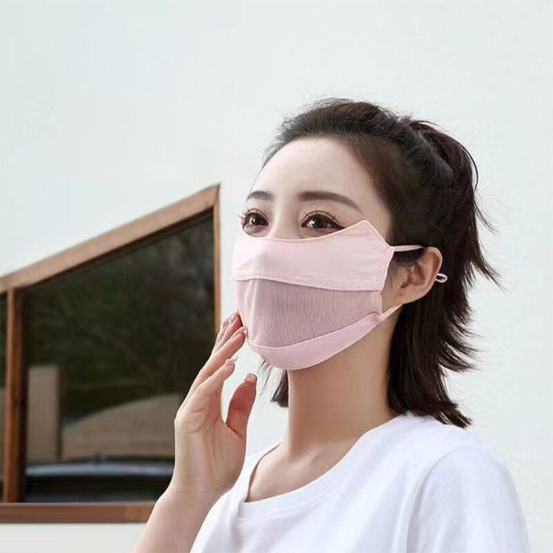 Ice Silk Ultraviolet-proof Face Mask Gift Multicolor Thin Sunscreen Mesh Mask Adjustable Breathable UV-resistant Face Scarf