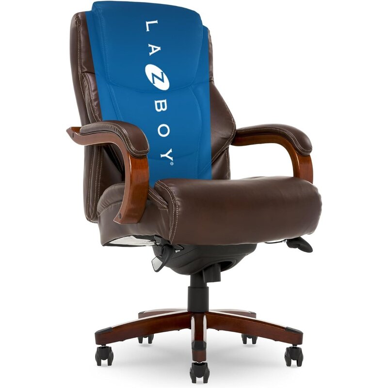 Delano großer und großer Bürostuhl, ergonomische Lordos stütze mit hoher Rückenlehne, gebundenes Leder