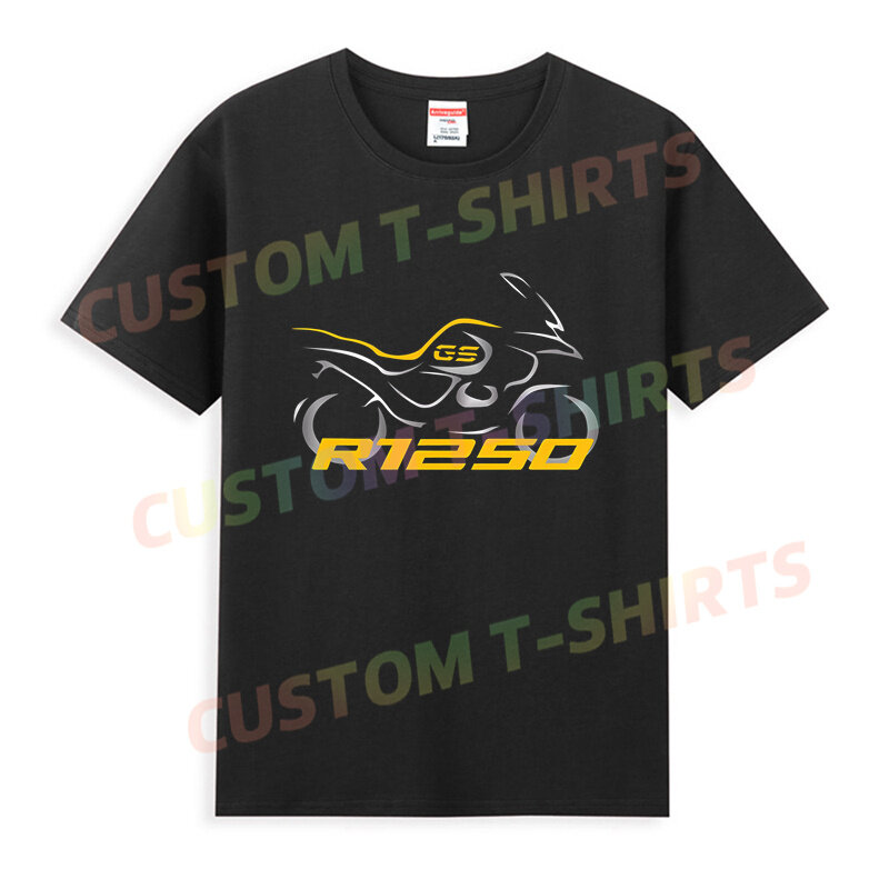 2024 Men T Shirt Casual R 1250 GS Adventure R1250GS Riders T-shirt Sports Tops Short Sleeves 100% Cotton Streetwear S-3XL Tee