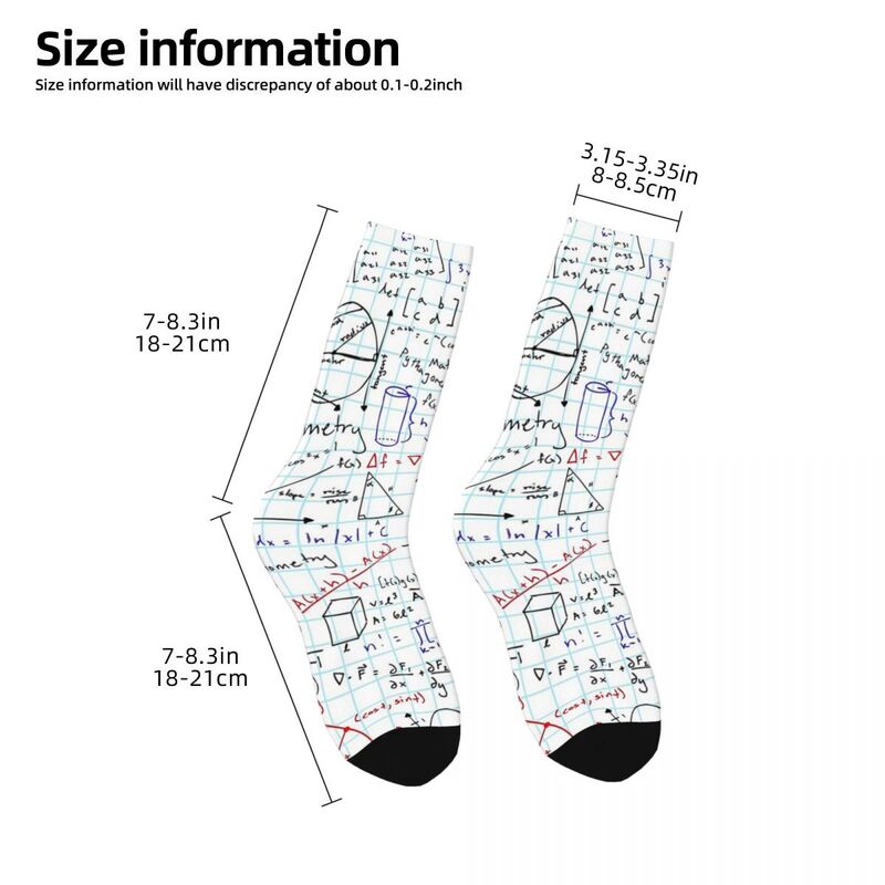 Математические носки для домашнего задания, Супермягкие чулки в стиле Харадзюку, всесезонные длинные носки, аксессуары для мужчин и женщин, подарки