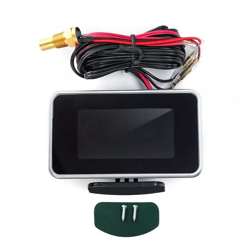 Pengukur tegangan tekanan air mobil, alat ukur tampilan Digital LCD 2in1 12V 24V dengan Alarm bel M10
