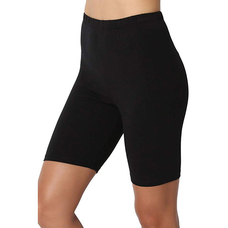 Pantalones cortos deportivos para mujer, Shorts elásticos básicos, suaves, para ejercicio al aire libre, Verano