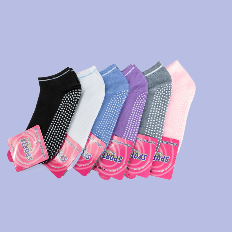 Calcetines de Yoga antideslizantes para mujer, medias cortas transpirables de algodón elástico, para deportes al aire libre, 5 pares