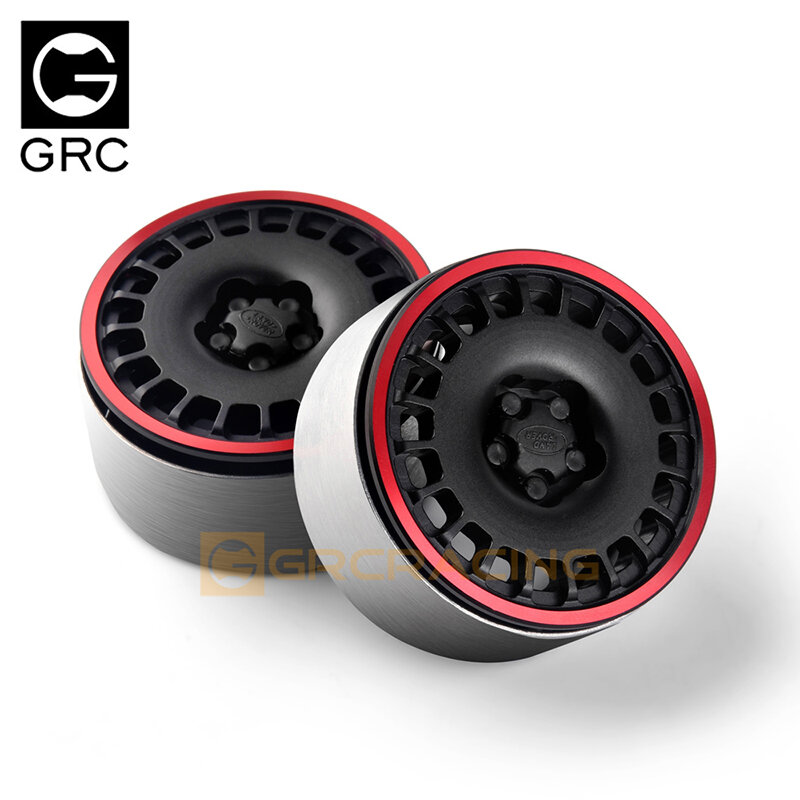 GRC 1.9 Inch Aluminum Alloy Beadlock Wheels Hub Rim for 1/10 RC Crawler Car Traxxas TRX4 Defender TRX6 AXIAL SCX10 RC4WD Parts