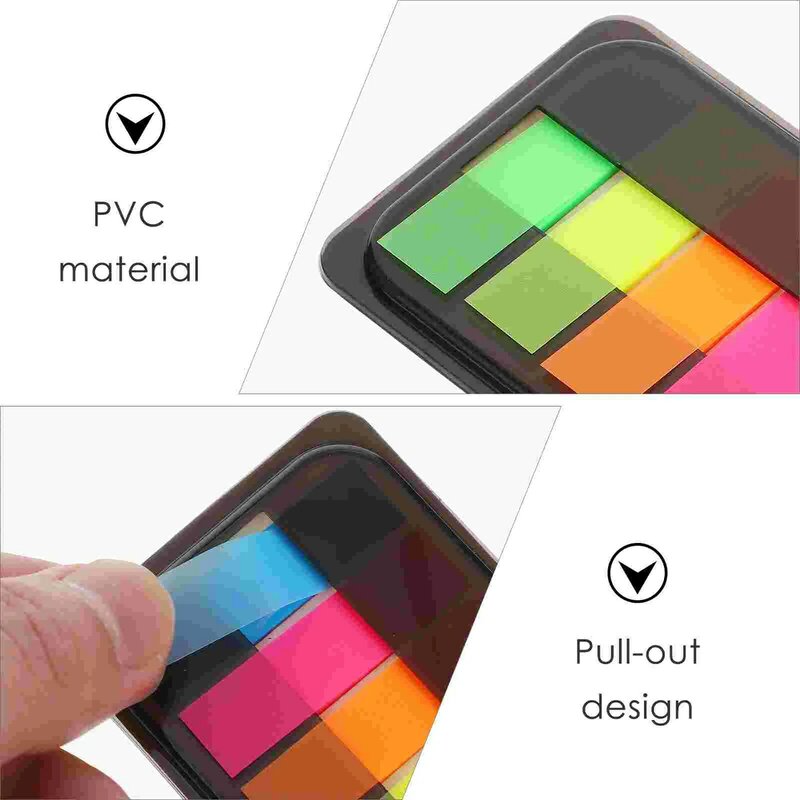 5 Boxen Index Aufkleber Klebe etiketten Notiz blöcke Bürobedarf fluor zierende Farbe