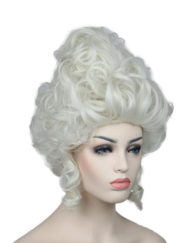 Perruque synthétique courte ondulée Blonde pour femmes, frange complète