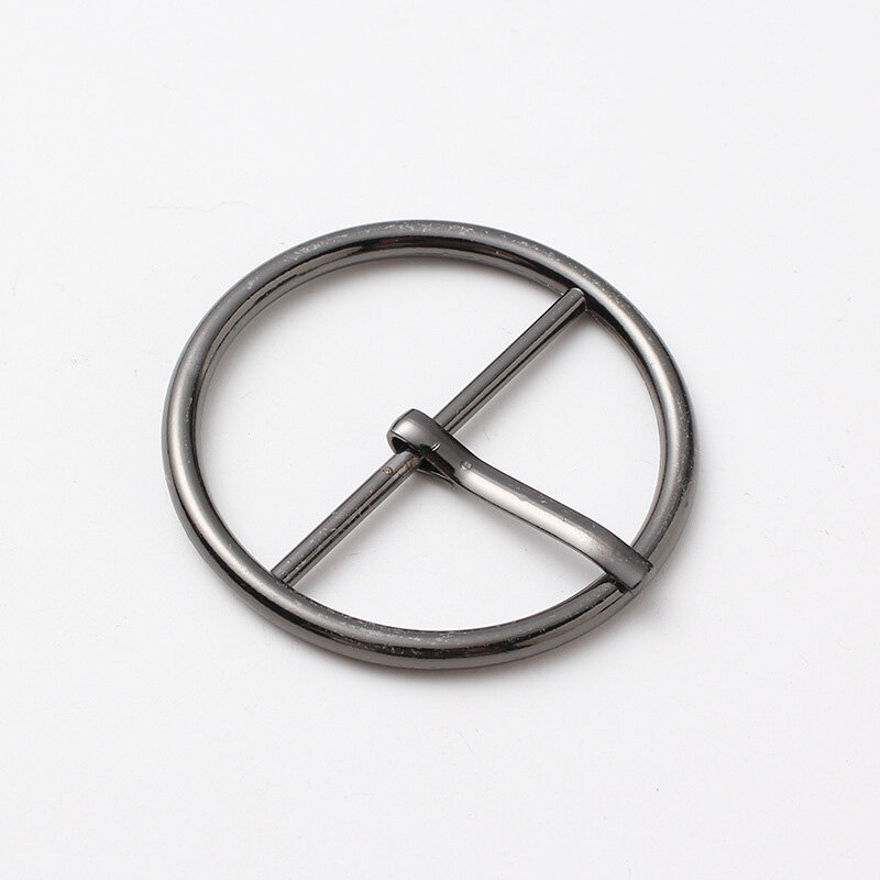 Sabuk logam syal cincin gesper tali pinggang alat pengencang logam bulat tombol disesuaikan Roller Pin gesper Snap aksesori pakaian