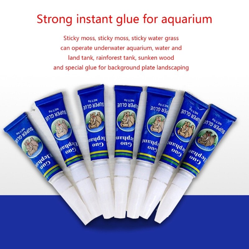 25PCS Aquarium Plants- Driftwood Underwater Gel- Quick Drying Safe Glue for Coral Sinking Wood Coral Snags
