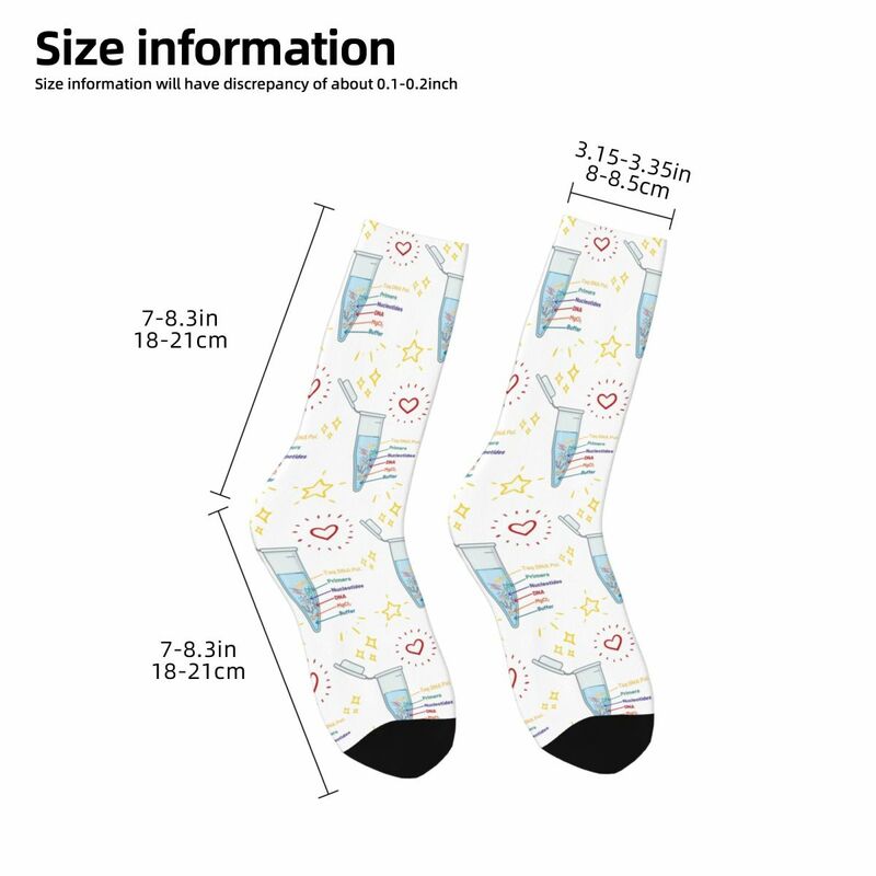 Steps Chemicals Biology Science Pipette Tubes Socks Sweat Absorbing Stockings All Season Long Socks for Unisex Birthday Presen