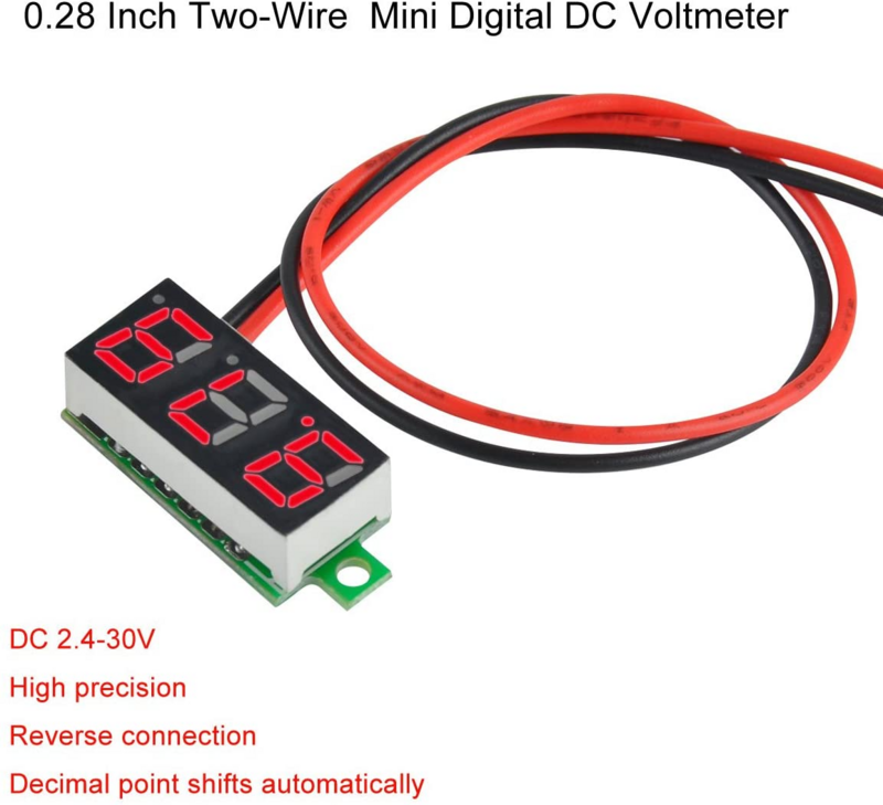 DC 0.28 Inci LED Digital Voltmeter 0-100V Pengukur Tegangan Mobil Otomatis Alat Uji Tegangan Ponsel Detektor 12V Merah Hijau Biru Kuning