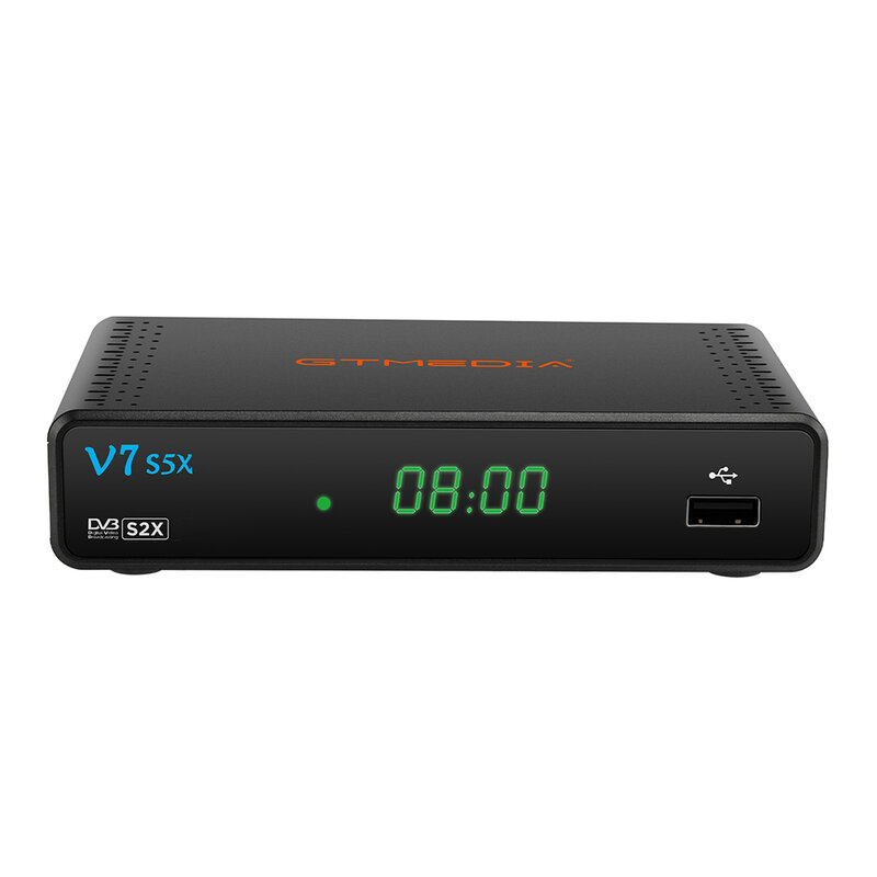 미디어 플레이어 GTMEDIA V7 S5X TV 리시버 DVB-S S2 S2X H .265(8 비트) 지지대 HD 1080P