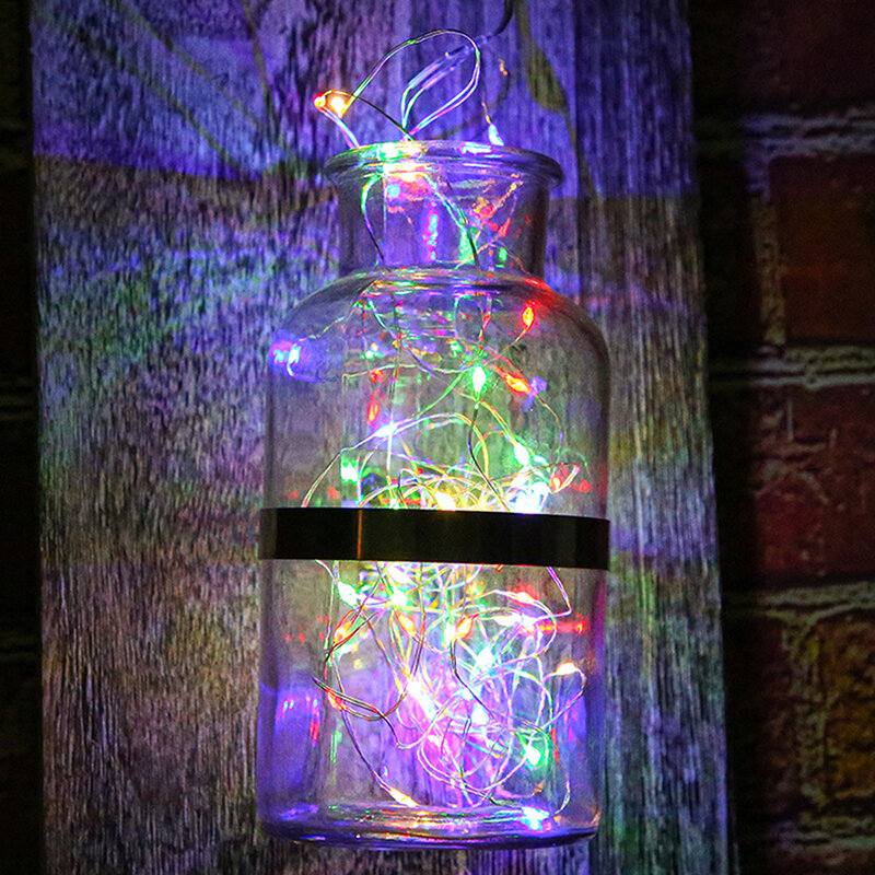 Guirnalda de luces LED solares para botella de vino, luces de hadas de corcho, luz de Navidad, 20 LED