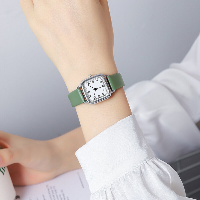 Nowe INS małe srebrne małe kwadratowe cyfrowe zegarki damskie hurtownia zegarków kwarcowy6