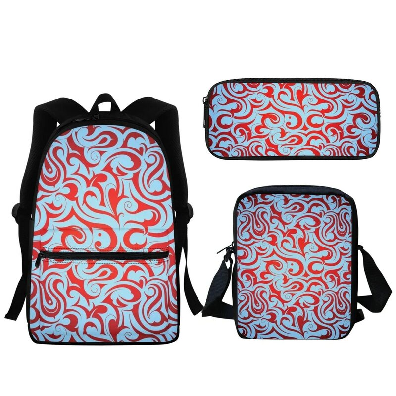 Tatuagens tribais Impresso Estudante Schoolbags, bookbags para meninos e meninas, alta qualidade, Casual Zipper Backpack, Travel Fashion, Computer Bag