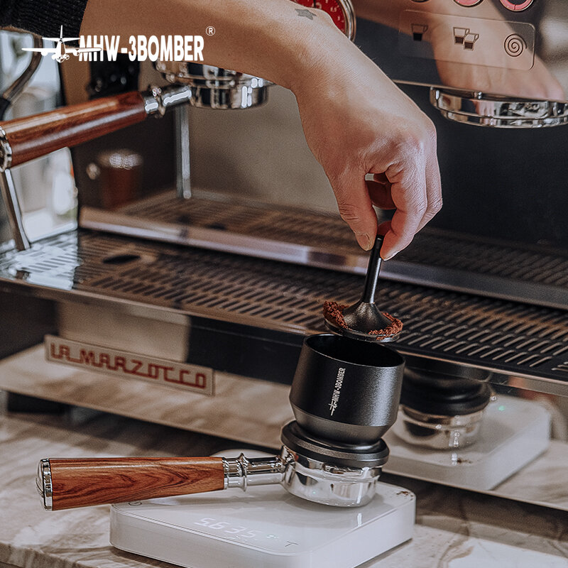 MHW-3BOMBER Espresso Định Lượng Phễu Có Dụng Cụ Khuấy Cà Phê Inox Định Lượng Cốc Phù Hợp Với 58Mm Portafilter Nhà Barista Phụ Kiện
