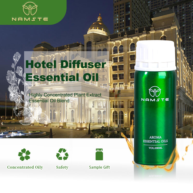 NAMSTE-Difusor Elétrico de Perfume Hotel, Aromaterapia Doméstica, Óleos Essenciais, Alta Concentração de Extratos Vegetais, 100ml