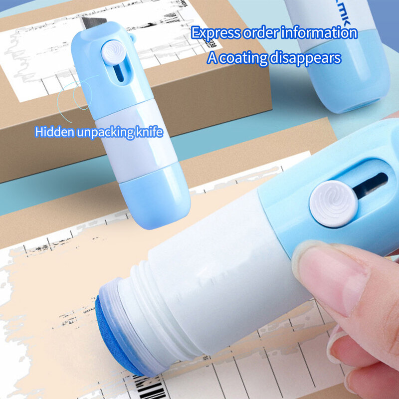 Thermal Paper Eraser Thermal Paper Data Protection Gadget With Box Cutter Fluid Ink Roller To Cover Personal Information