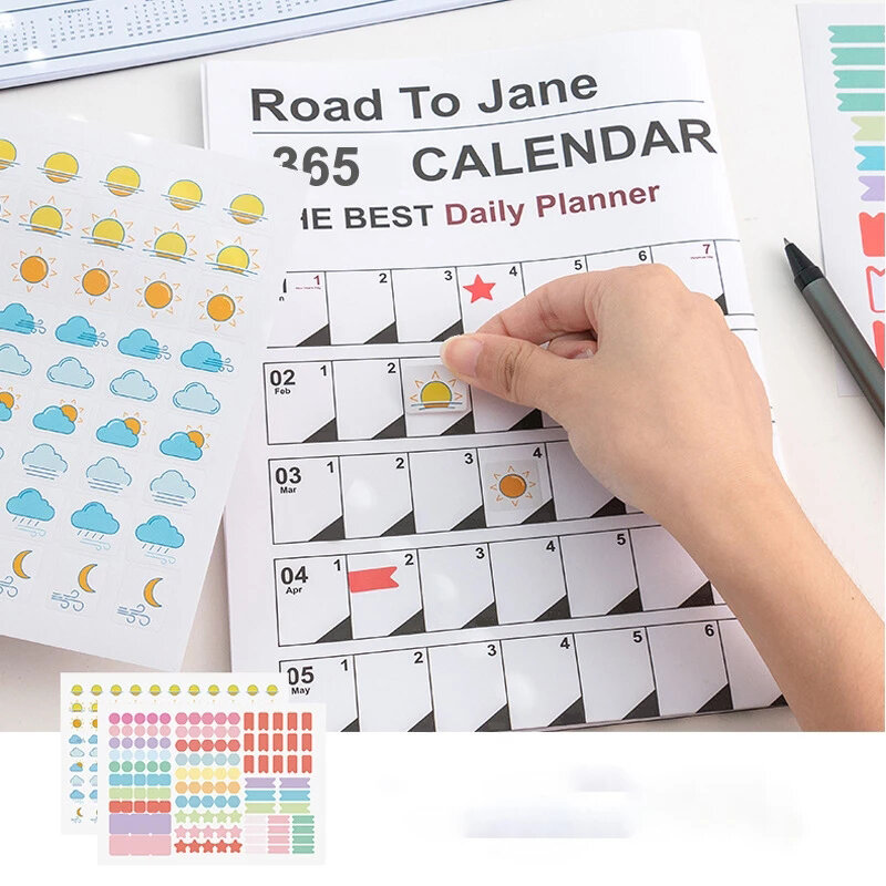 Calendario Planner foglio 2023 2024 calendario da parete appeso programma giornaliero annuale elenco delle cose da fare Agenda annuale Agenda Organizer Office