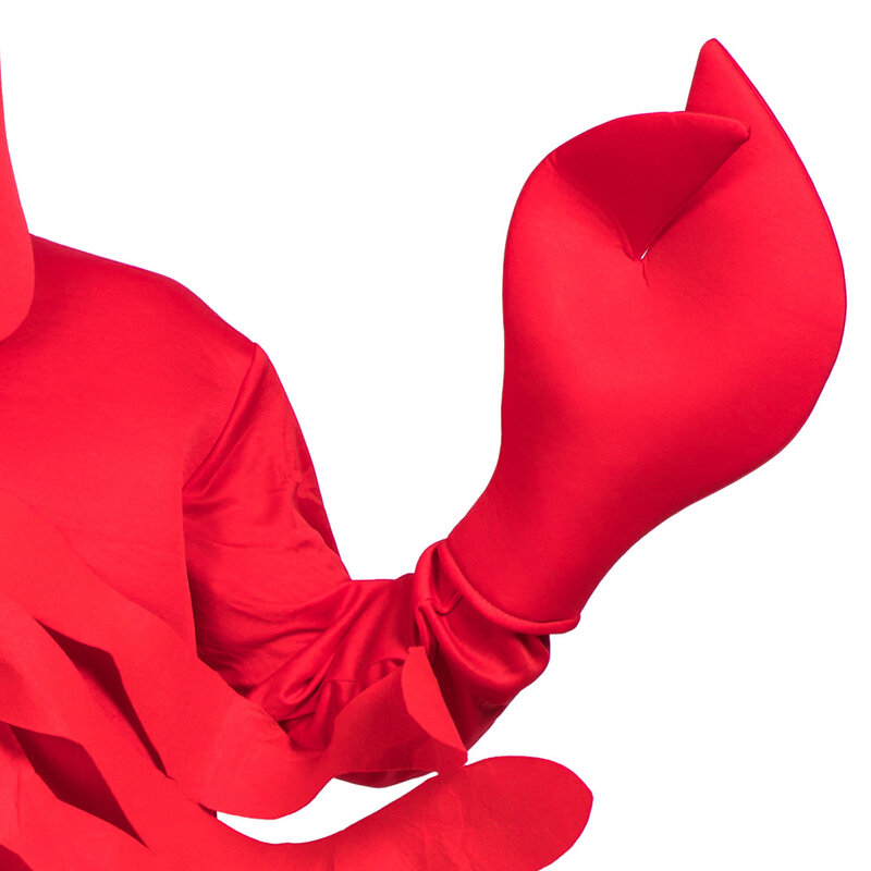 Kostum Cosplay Lobster merah pakaian panggung aneh pesta lucu properti kostum Halloween