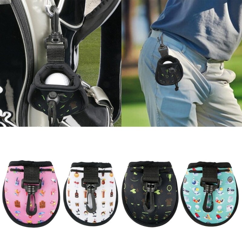 Dropship Print Golf Ball Holder Keychain Belt Clip Golf Fanny Pack Golf Storage