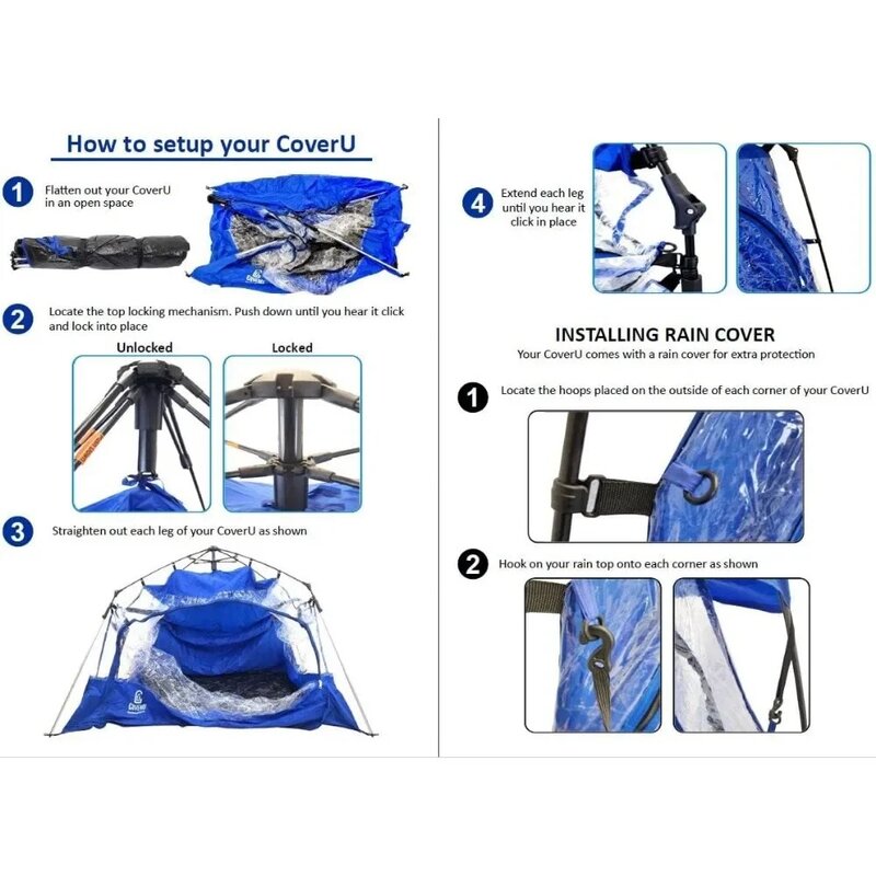 Tenda sportiva Pod per 3-4 persone-protezione dalla pioggia o dal sole-nuovo grande pensilina per il clima Freight free