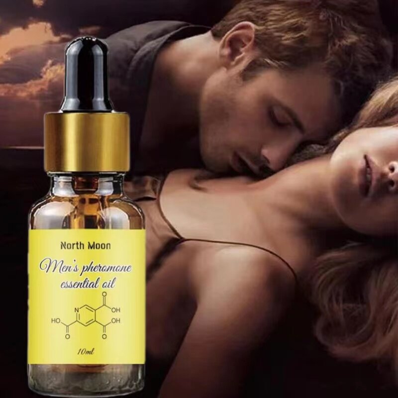 Óleo de perfume feromônico para homens e mulheres, duradouro, natural, refrescante fragrância corporal, óleo essencial, 10ml