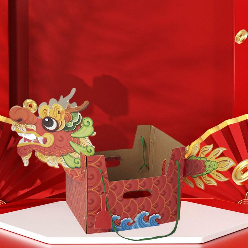 Китайский бумажный дракон, милый китайский новый год, лодка дракона на Пасху, для помещений и улицы, праздник средней осени, фотоаксессуары