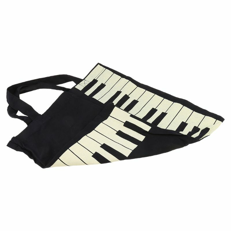 Heiße modische schwarze Klaviertasten-Musikhandtasche, Einkaufstasche, Handtasche